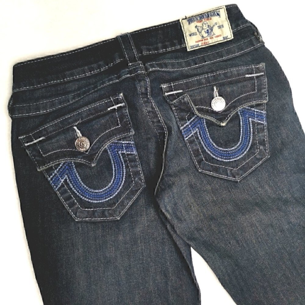 True Religion Women's 25 Distressed USA Stretch Flexible Cotton WLH599X54 Jeans - Picture 11 of 16